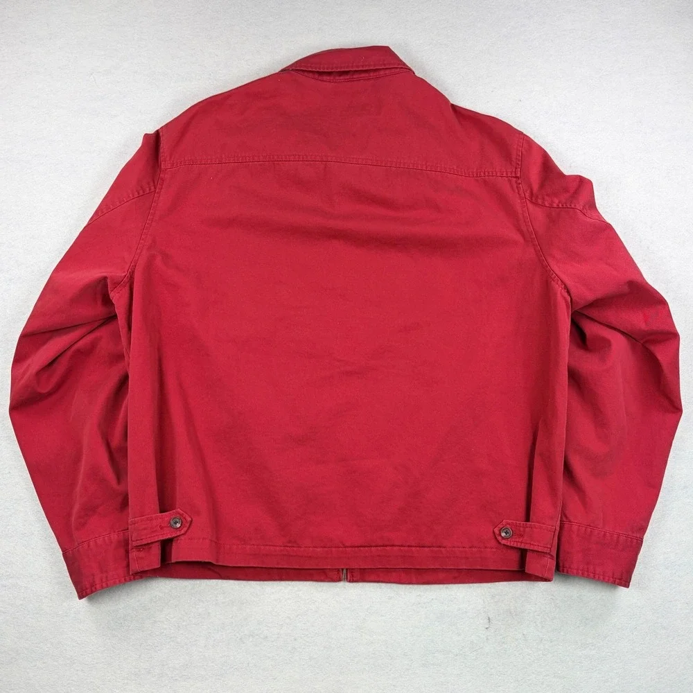 Vtg Polo Ralph Lauren Mens XL Harrington Jacket Pink Red Cotton Plaid Lined